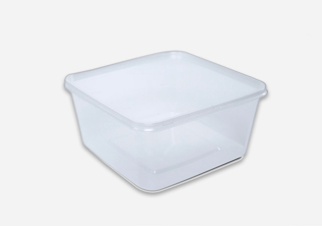 1500 ML Plastic Container with Lid Square